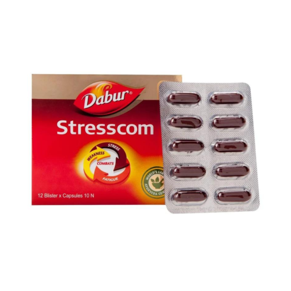 Dabur Stresscom Ashwagandha Capsule Manages Fatigue, Weakness & Stress